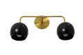 Handmade Brass Double Wall Sconce: Mid-Century Vanity Light