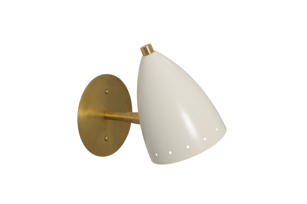 Handmade Solid Brass Cone Shade Wall Sconce - Adjustable Lighting