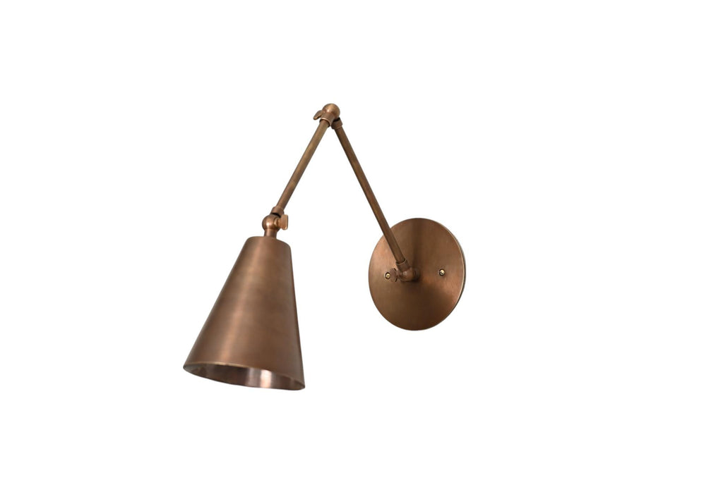 Single Light Brass Vintage Handcrafted Swing Wall Lamp  & Sconce Fixture