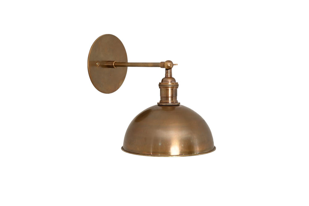 Handmade Antique Brass Wall Sconce Light: Adjustable Swivel Design