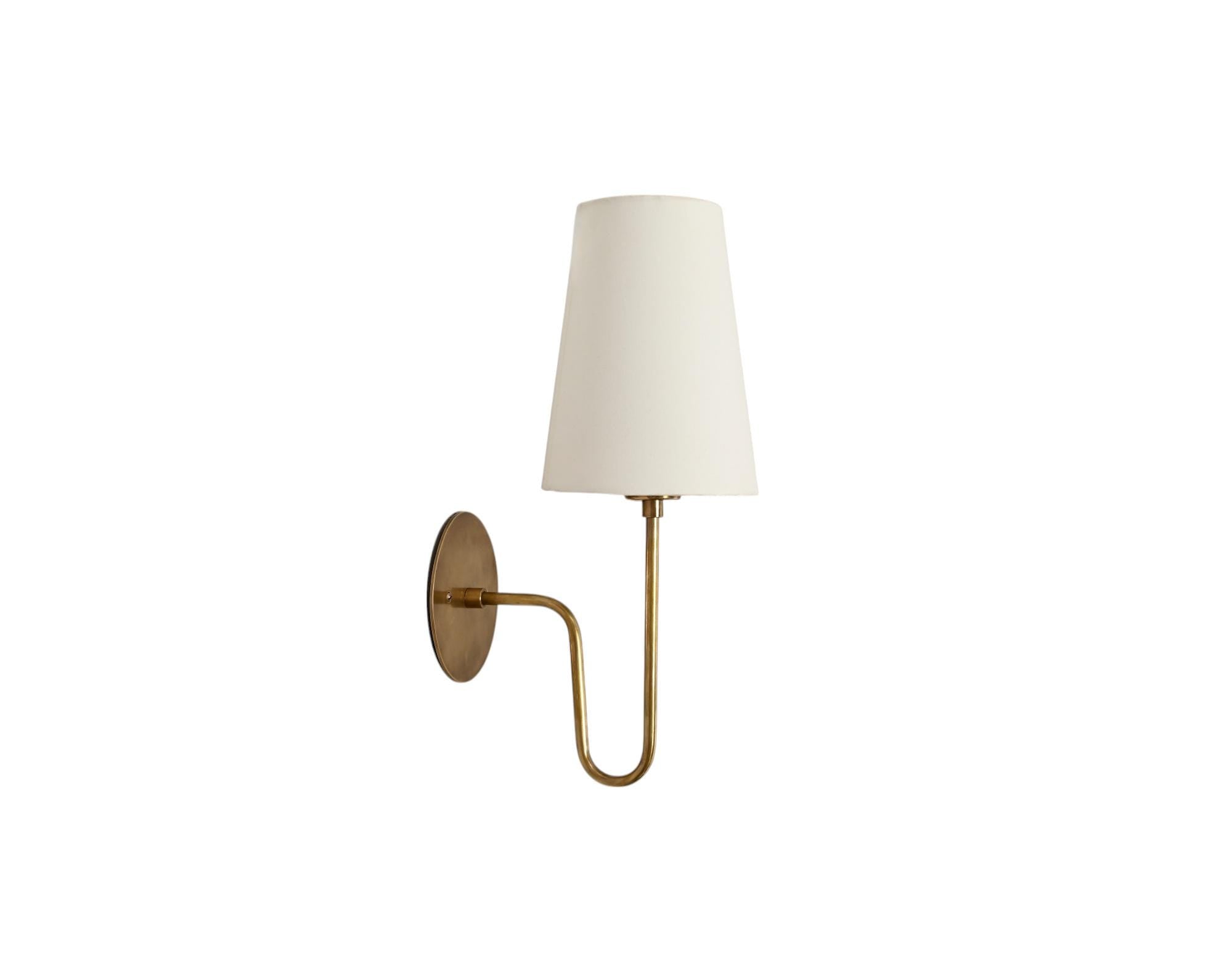 Single Light Hallway Bedside Wall Lamp Linen Shade Sputnik Fixture