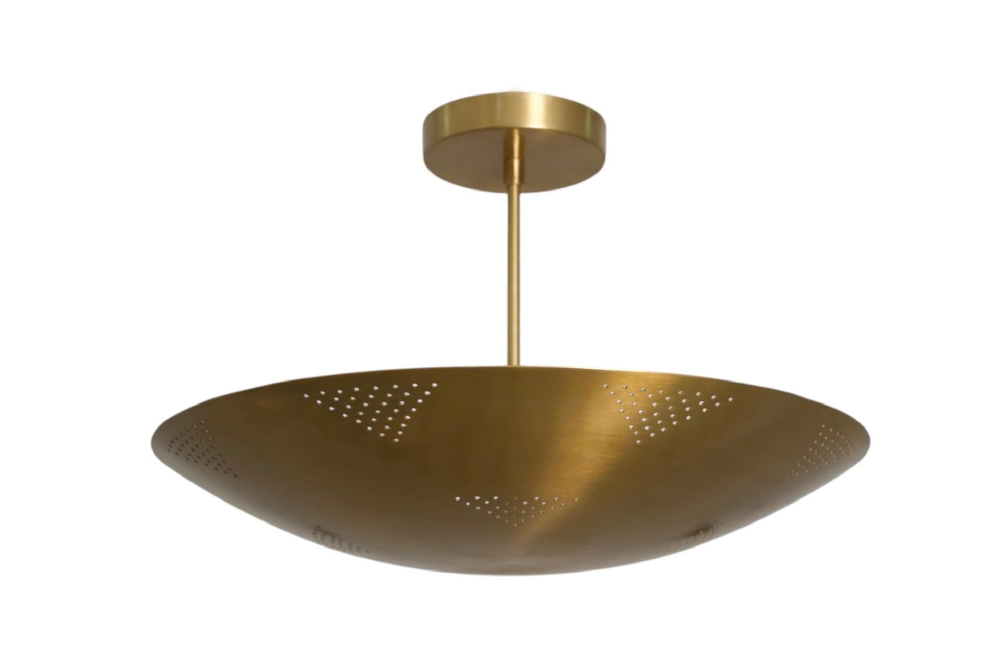 6 Light Vintage  Perforated Disk Handcrafted Sputnik Chandelier Lighting Fixture