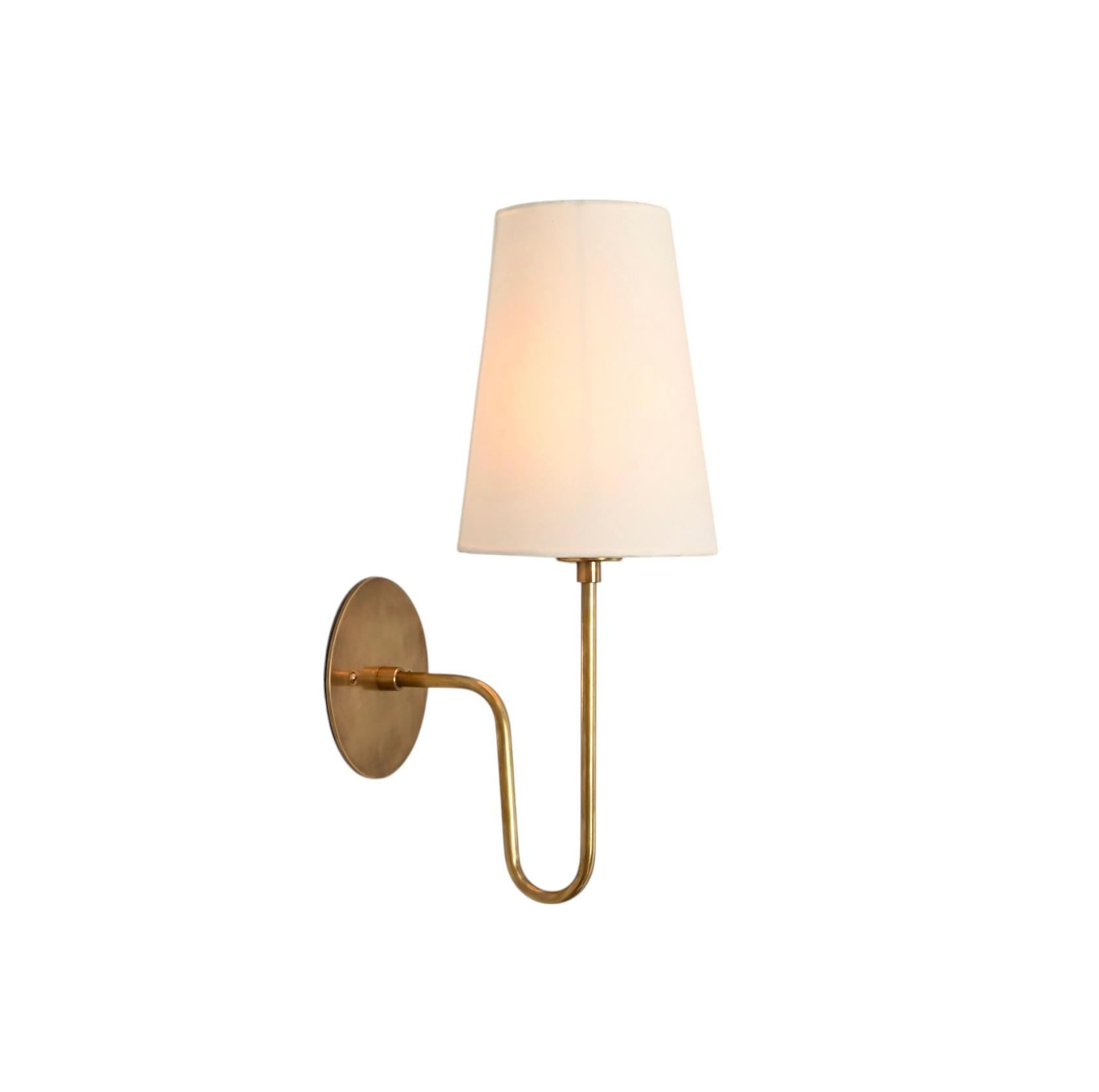 Single Light Hallway Bedside Wall Lamp Linen Shade Sputnik Fixture