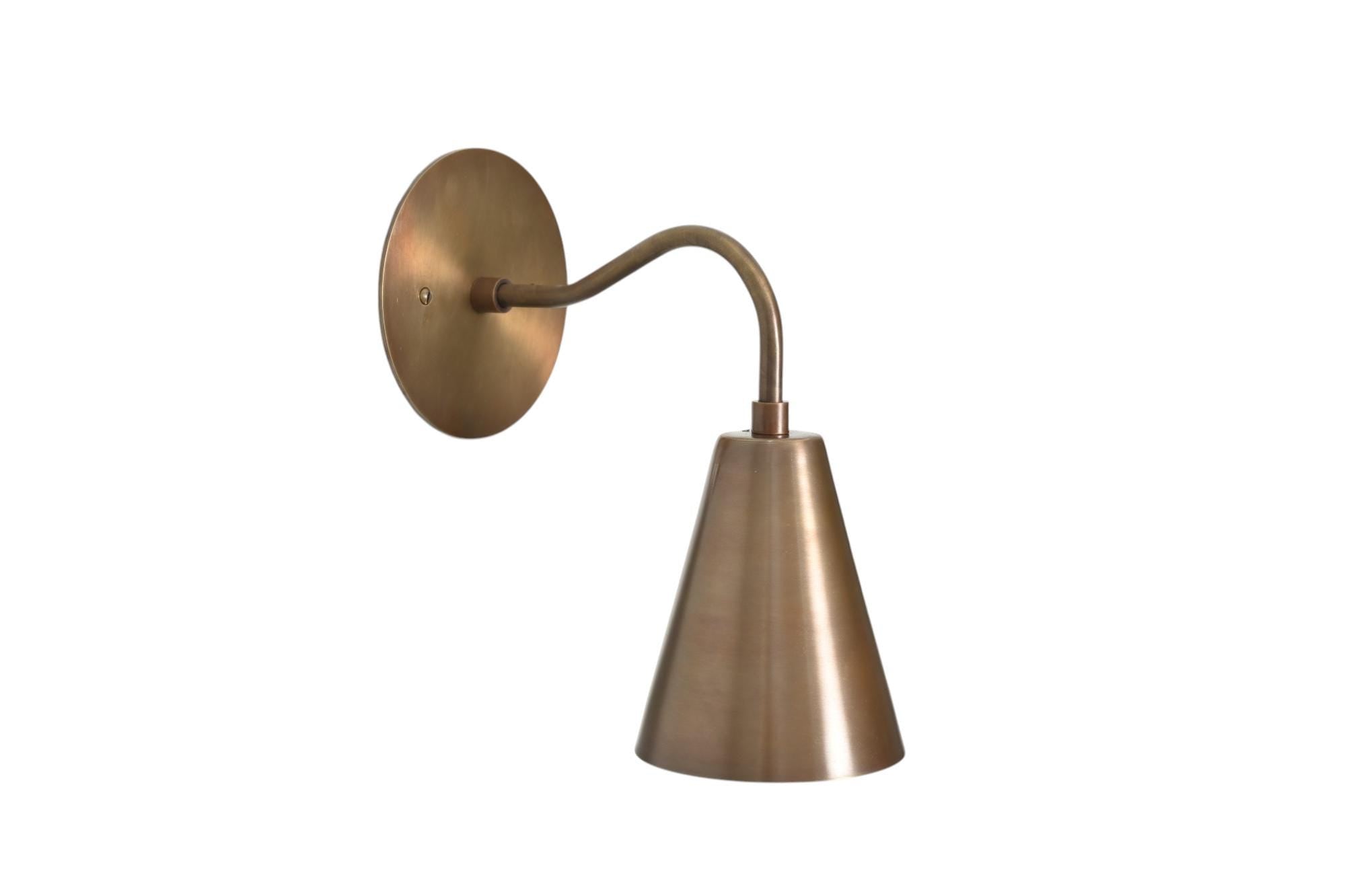 Minimalistic Sconce Wall Light Fixture Italian Brass Mid Century Modern Wall Lamp