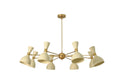 8 Light Stilnovo Diablo Handcrafted Sputnik Chandelier  with Hourglass Detail Lighting Fixture
