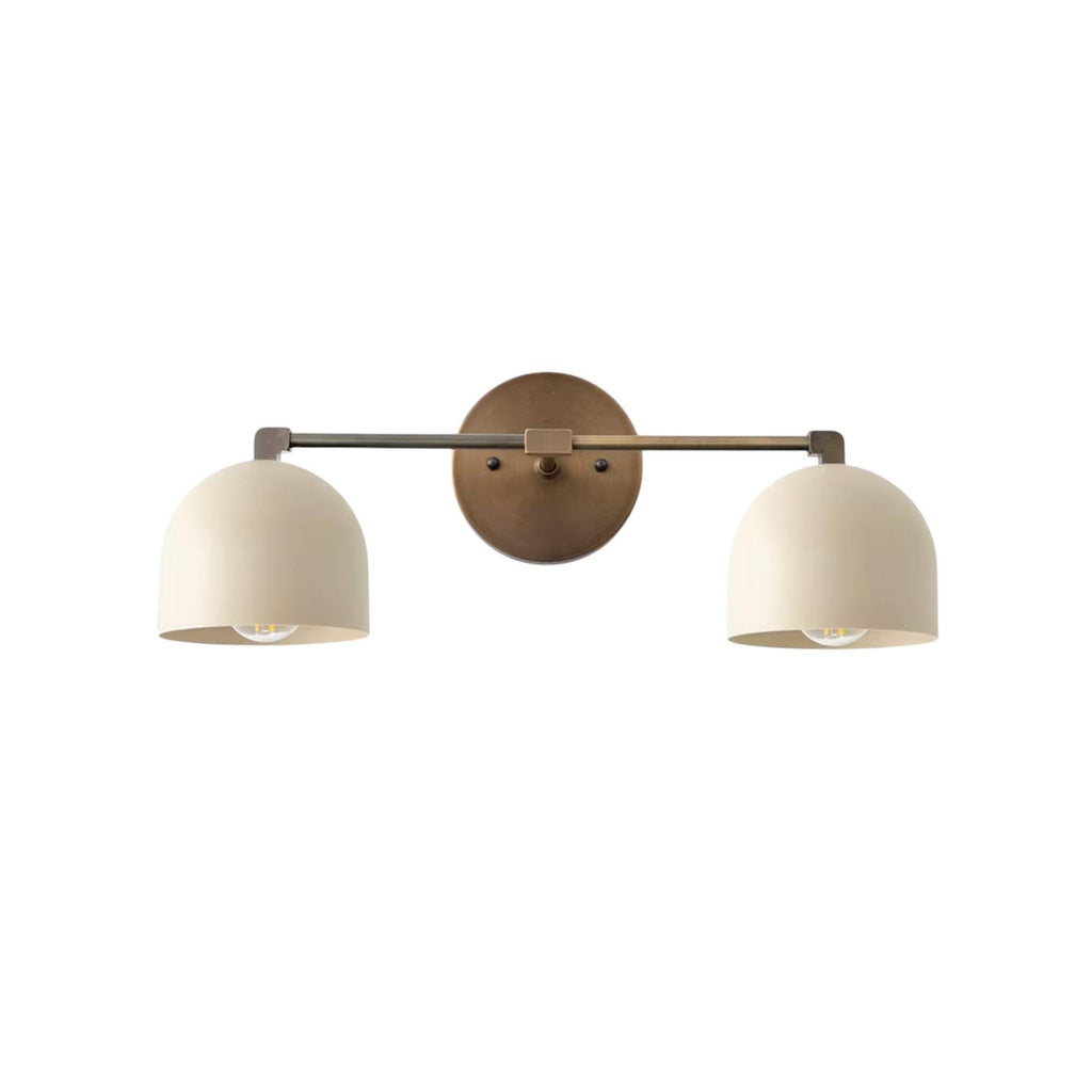 Handmade Brass Double Vanity Light - Mid Century Wall Sconce fixture