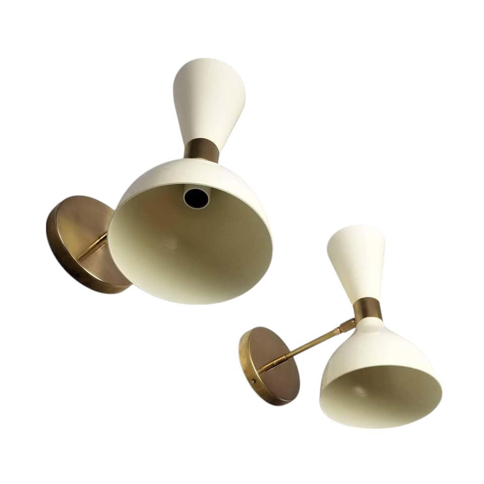 Handmade Brass Wall Sconce Light: Mid Century Modern, UL Listed