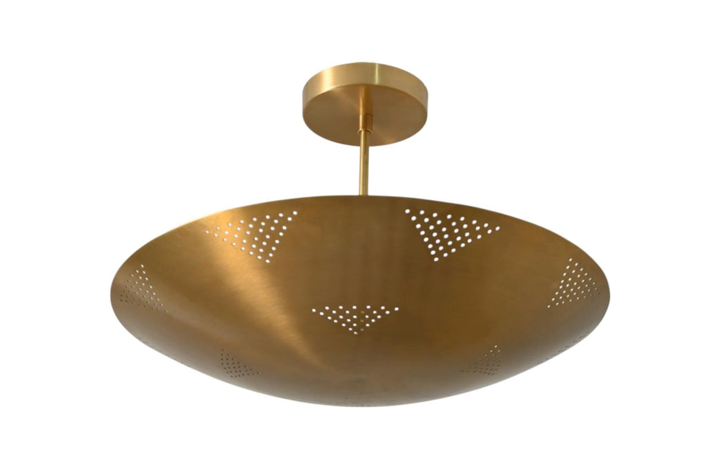 6 Light Vintage  Perforated Disk Handcrafted Sputnik Chandelier Lighting Fixture