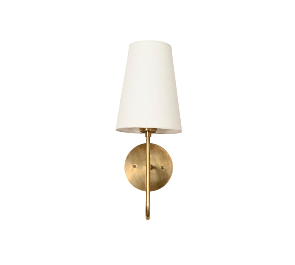 Single Light Hallway Bedside Wall Lamp Linen Shade Sputnik Fixture