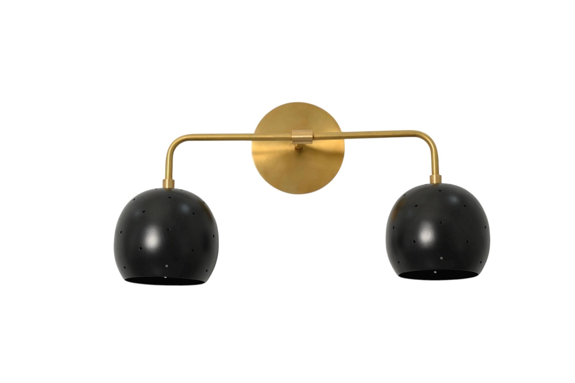 Handmade Brass Double Wall Sconce: Mid-Century Vanity Light