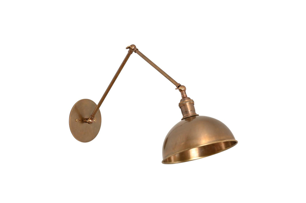 Handmade Brass Adjustable Wall Sconce: Vintage Style Lighting