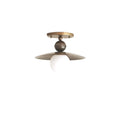 Single Light Brass Ball Flush Fixture