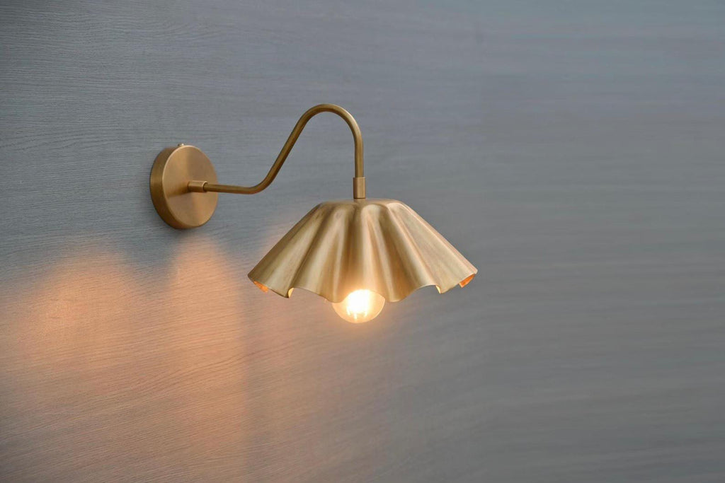Handmade Brass Double Vanity Light - Mid Century Wall Sconce fixture