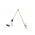 Handmade Solid Brass Cone Shade Wall Sconce - Adjustable Lighting