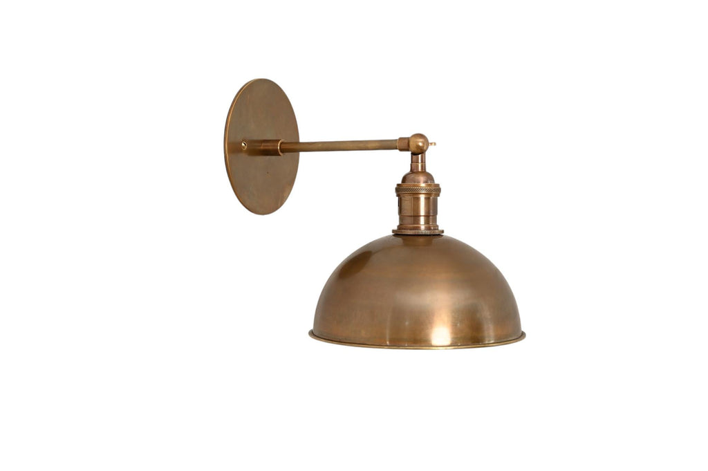 Handmade Antique Brass Wall Sconce Light: Adjustable Swivel Design