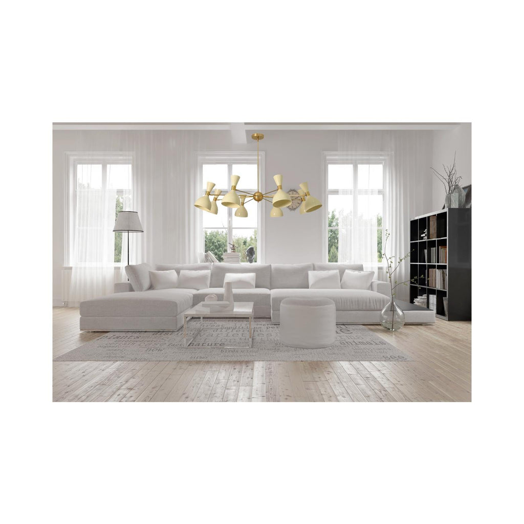 8 Light Stilnovo Diablo Handcrafted Sputnik Chandelier  with Hourglass Detail Lighting Fixture