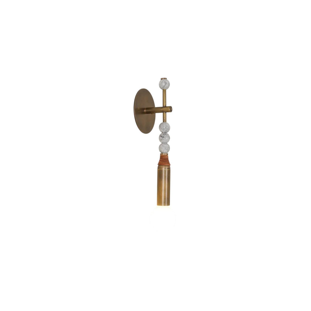 One Light Tom Marble Ball Brass Sputnik Fixture