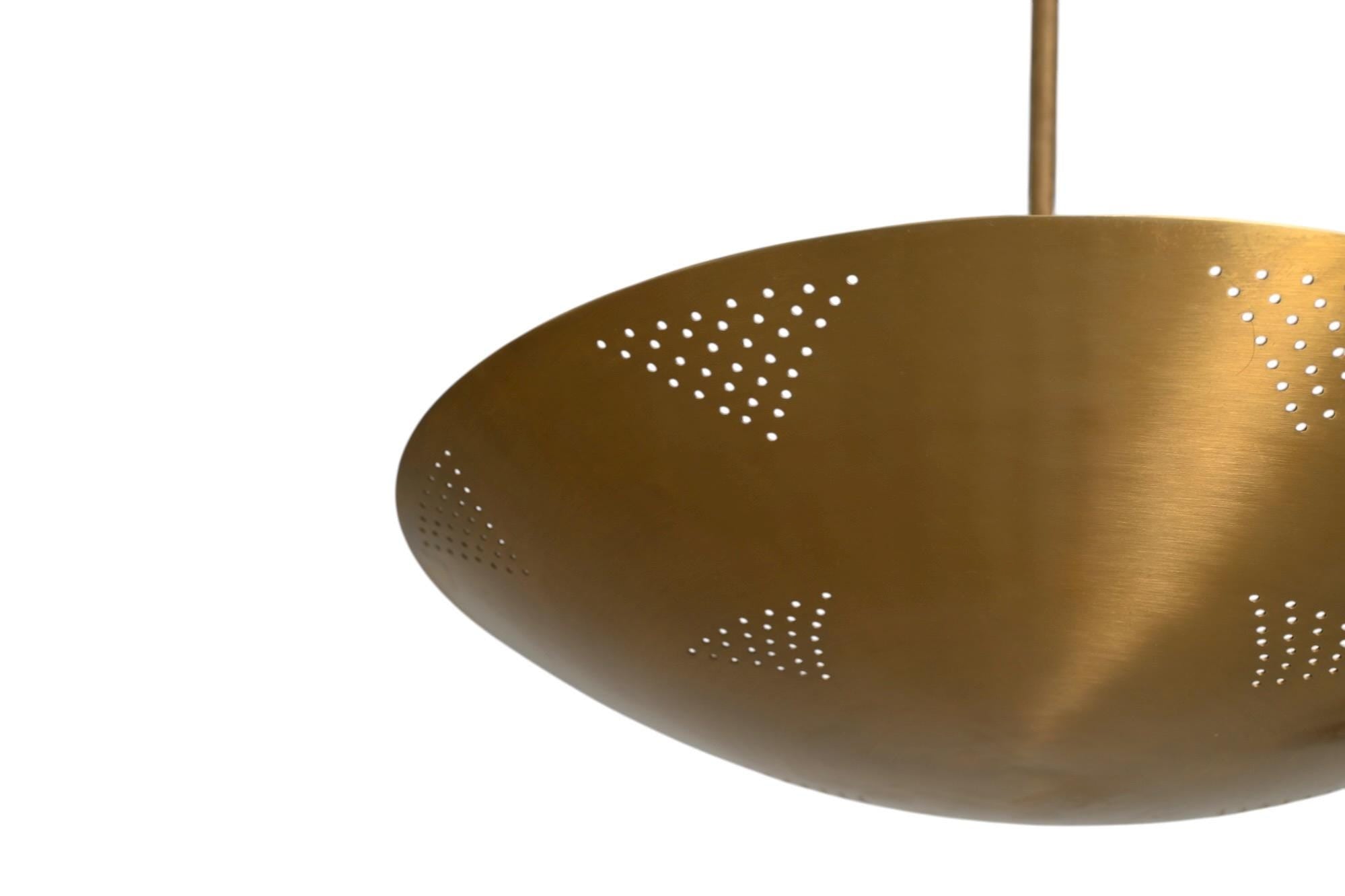 6 Light Vintage  Perforated Disk Handcrafted Sputnik Chandelier Lighting Fixture