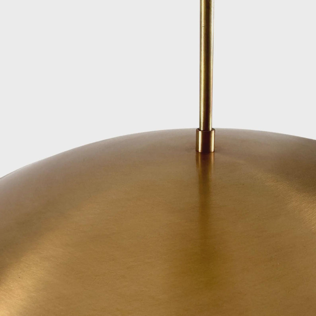 Brass Dome Chandelier: Mid-Century Modern Pendant Light