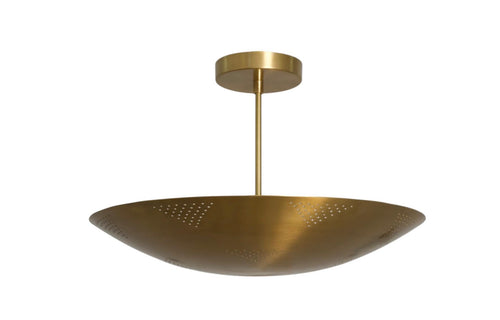 6 Light Vintage  Perforated Disk Handcrafted Sputnik Chandelier Lighting Fixture