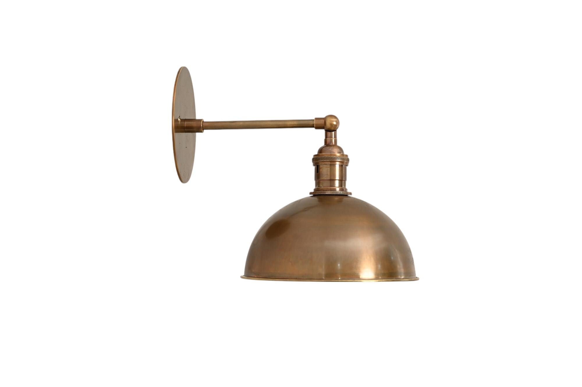 Handmade Antique Brass Wall Sconce Light: Adjustable Swivel Design