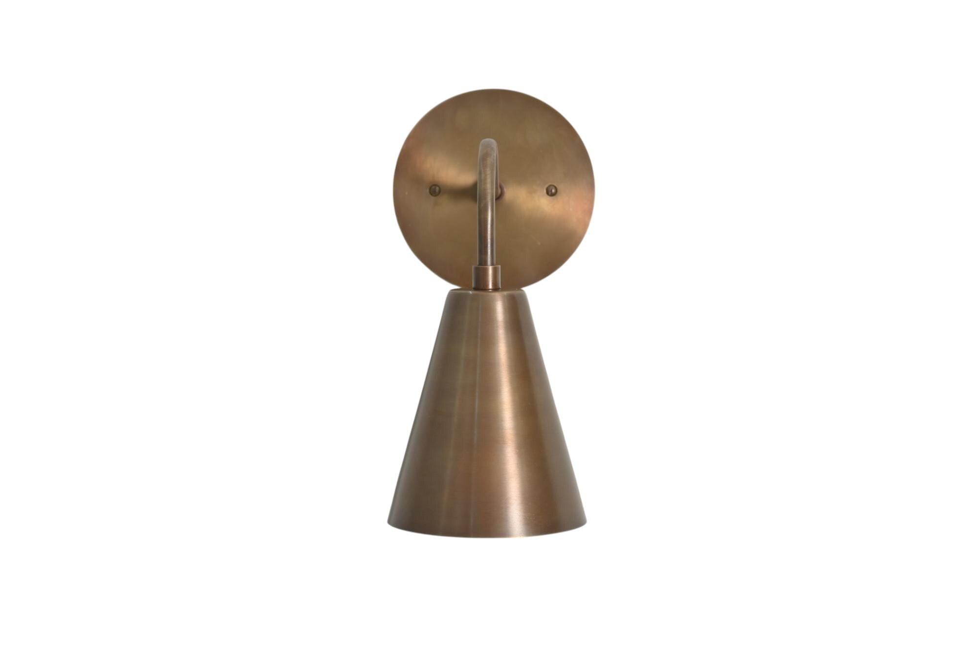 Minimalistic Sconce Wall Light Fixture Italian Brass Mid Century Modern Wall Lamp