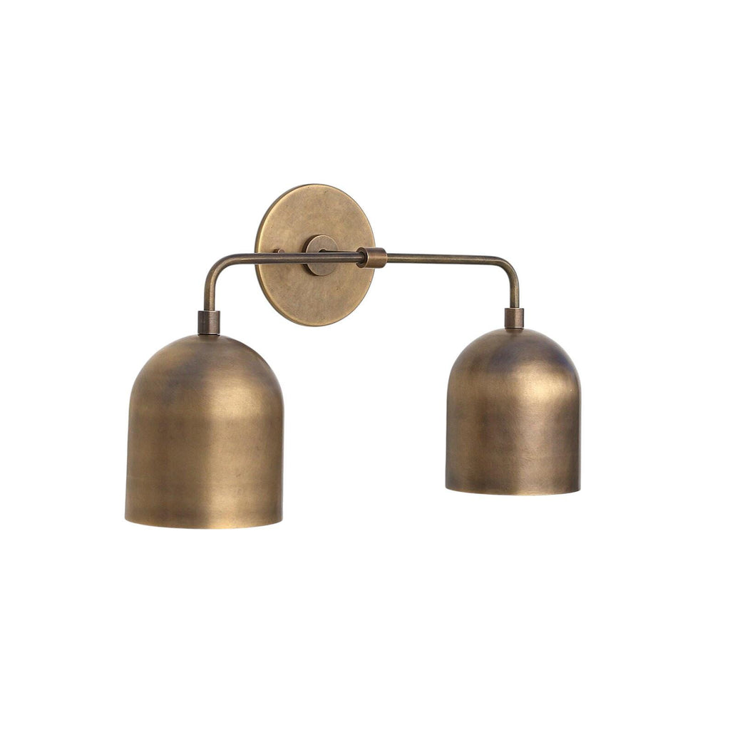 Handmade Brass Double Vanity Light - Mid Century Wall Sconce