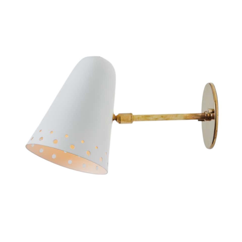 Handmade Solid Brass Wall Sconce - Vintage Cone Shade Wall Lamp