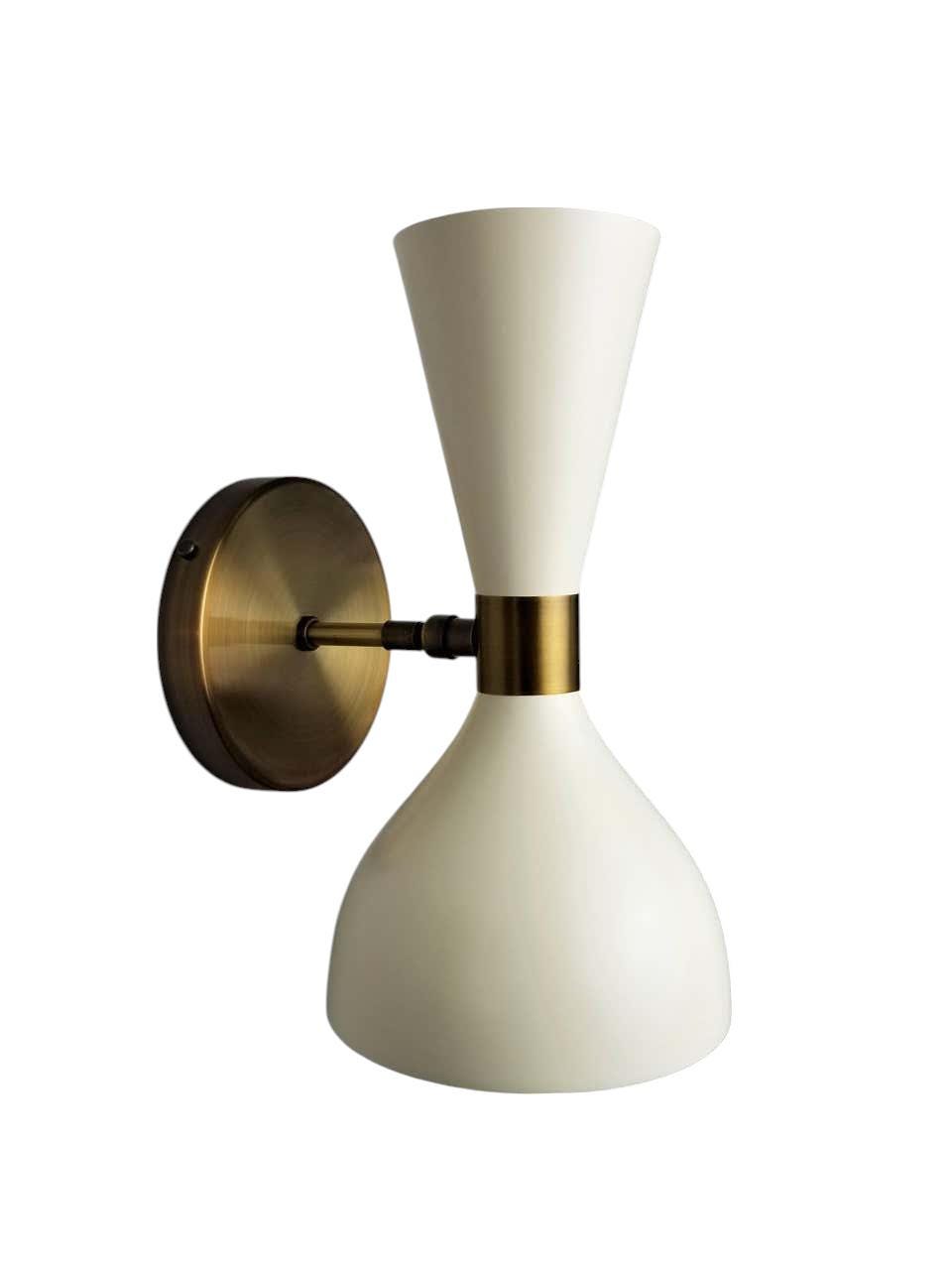 Handmade Brass Wall Sconce Light: Mid Century Modern, UL Listed