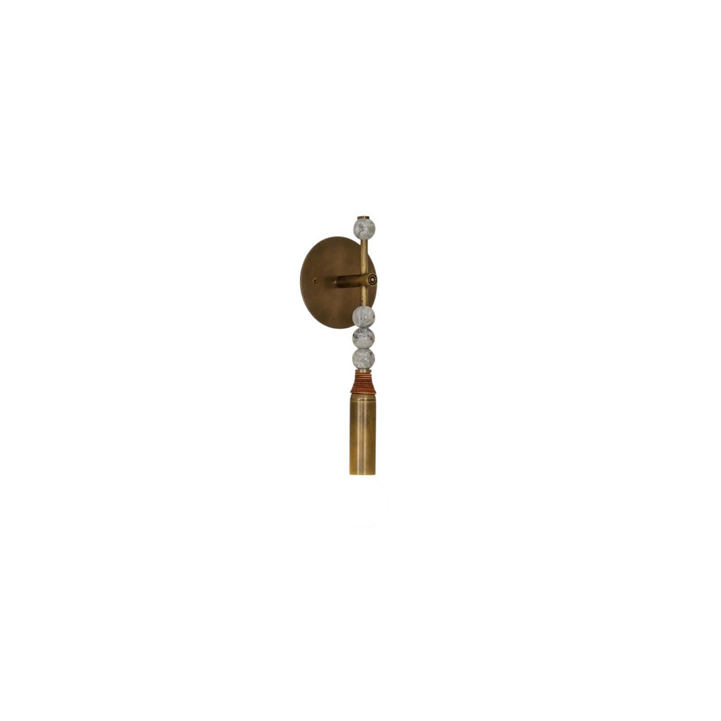 One Light Tom Marble Ball Brass Sputnik Fixture