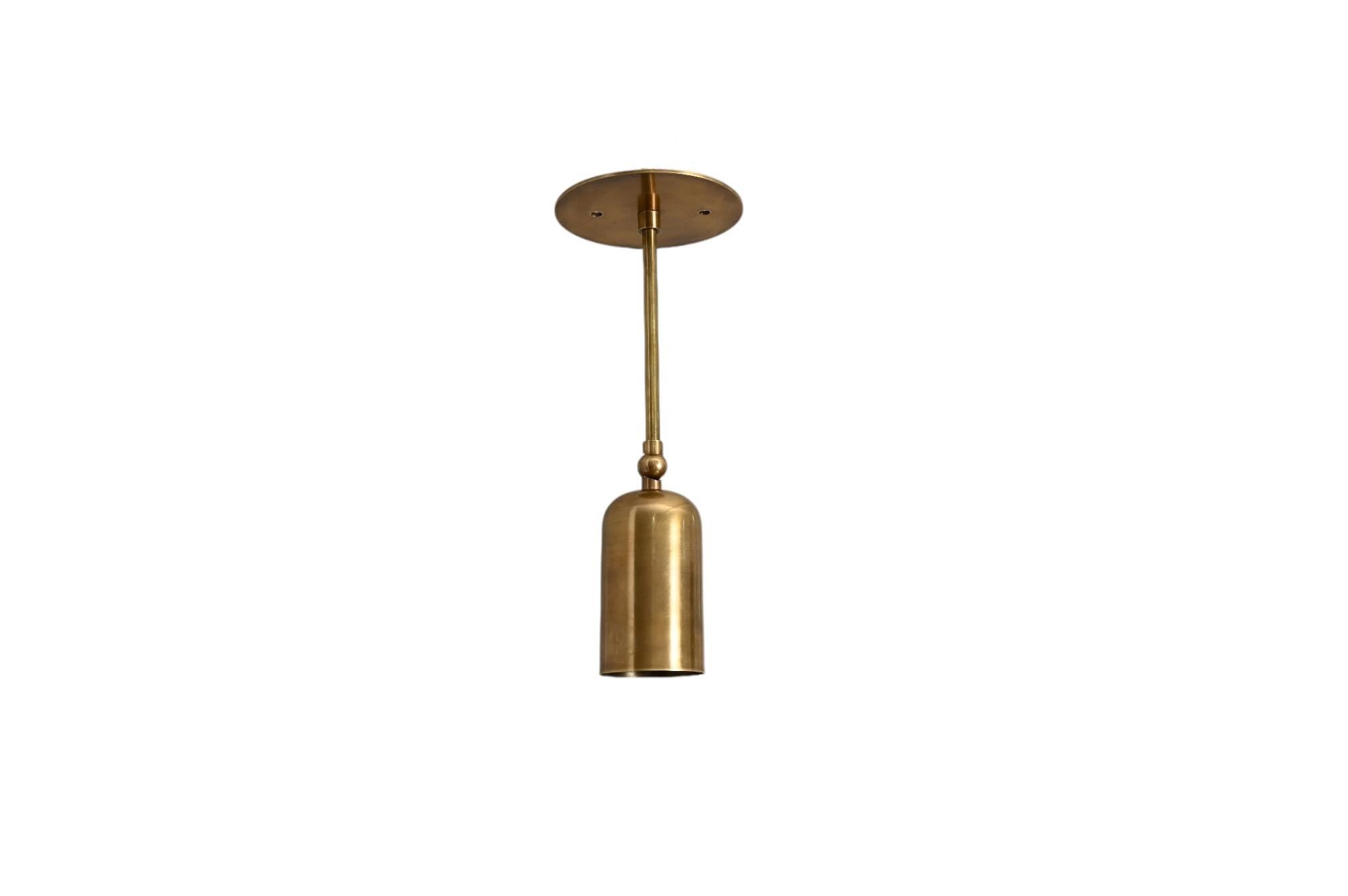 Single Ceiling Brass Arm Spotlight