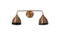 Handmade Brass Double Vanity Light - Mid Century Wall Sconce