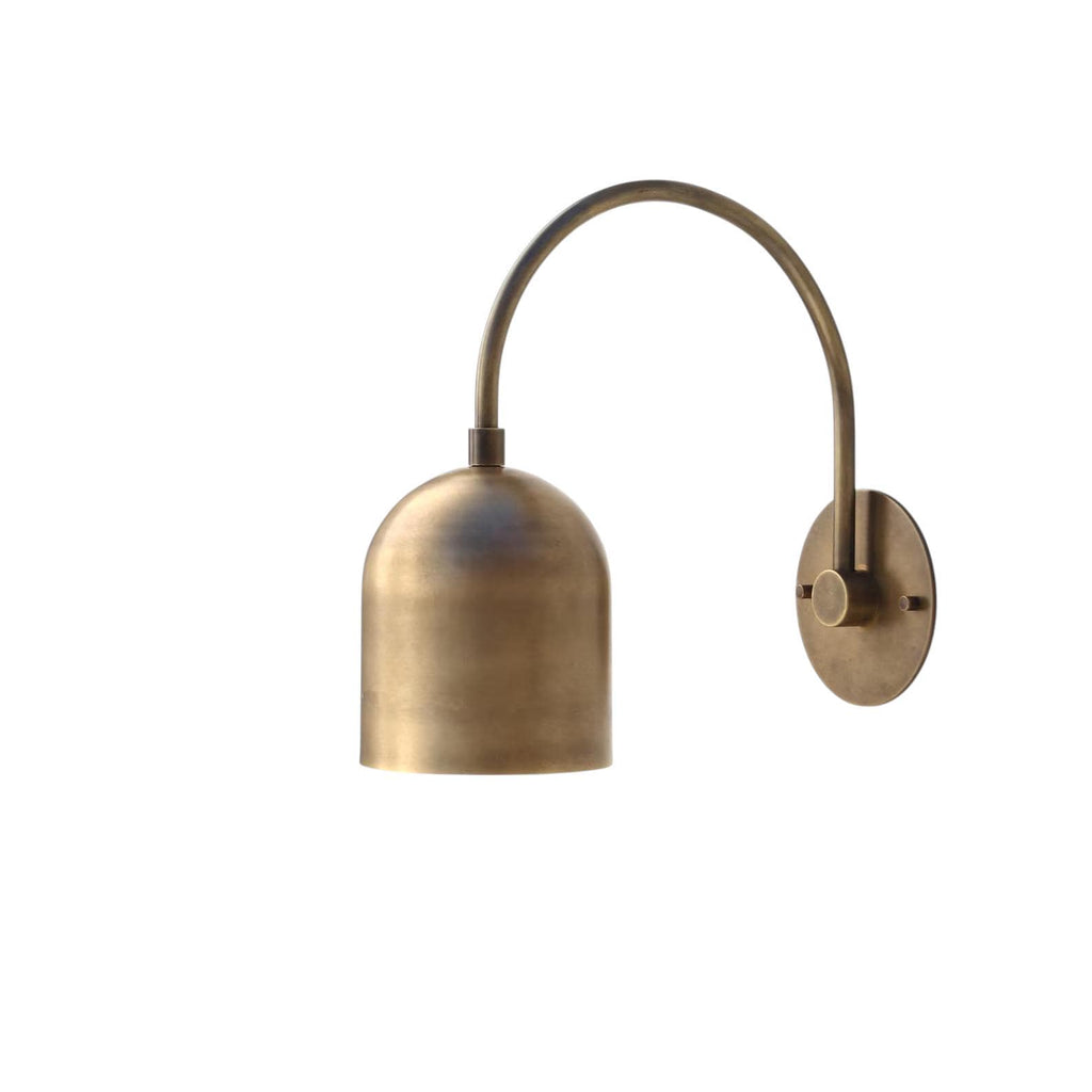 One Light Curved Shape Brass Sputnik Wall Fixture