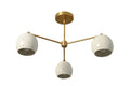 3 Branch Perforated Globe Light Flush Mount Ceiling Brass Sputnik Fixture Downward Tilt __etsy:7147008386