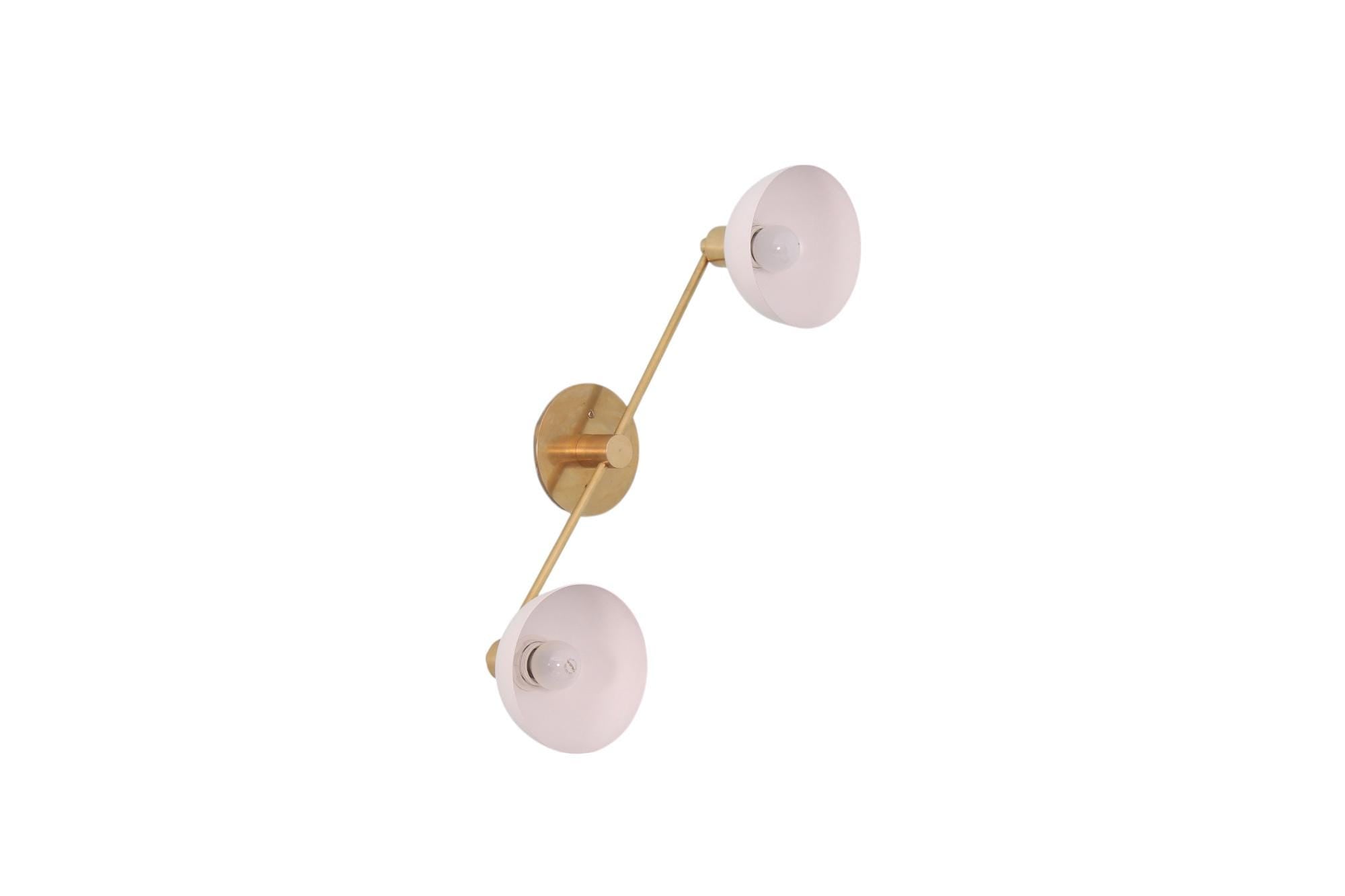 2 Flush Mount Brass Ceiling Light - Double Modern Wall Lamp -  Sconce Vanity Light __etsy:7049433573