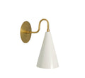 Handmade Brass Cone Wall Sconce - Mid-Century Modern Style __etsy:7195037059