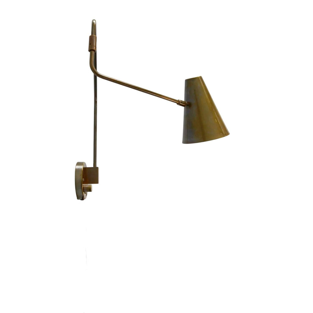 Handmade Brass Pivot Sconce: Mid-Century Style Swing Arms Wall Lamp __etsy:7183799084