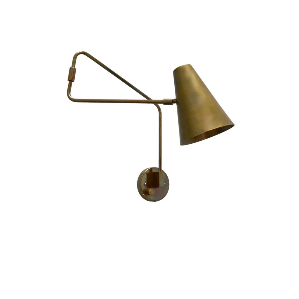 Handmade Brass Pivot Sconce: Mid-Century Style Swing Arms Wall Lamp __etsy:7231783301