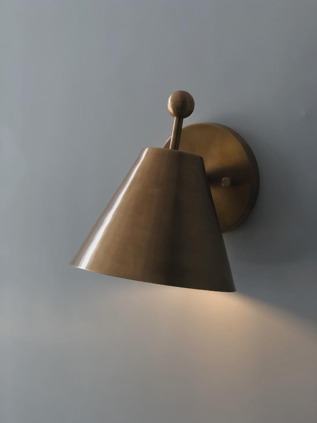 Handmade Brass Pivot Sconce: Mid-Century Style Wall Lamp __etsy:7538041085
