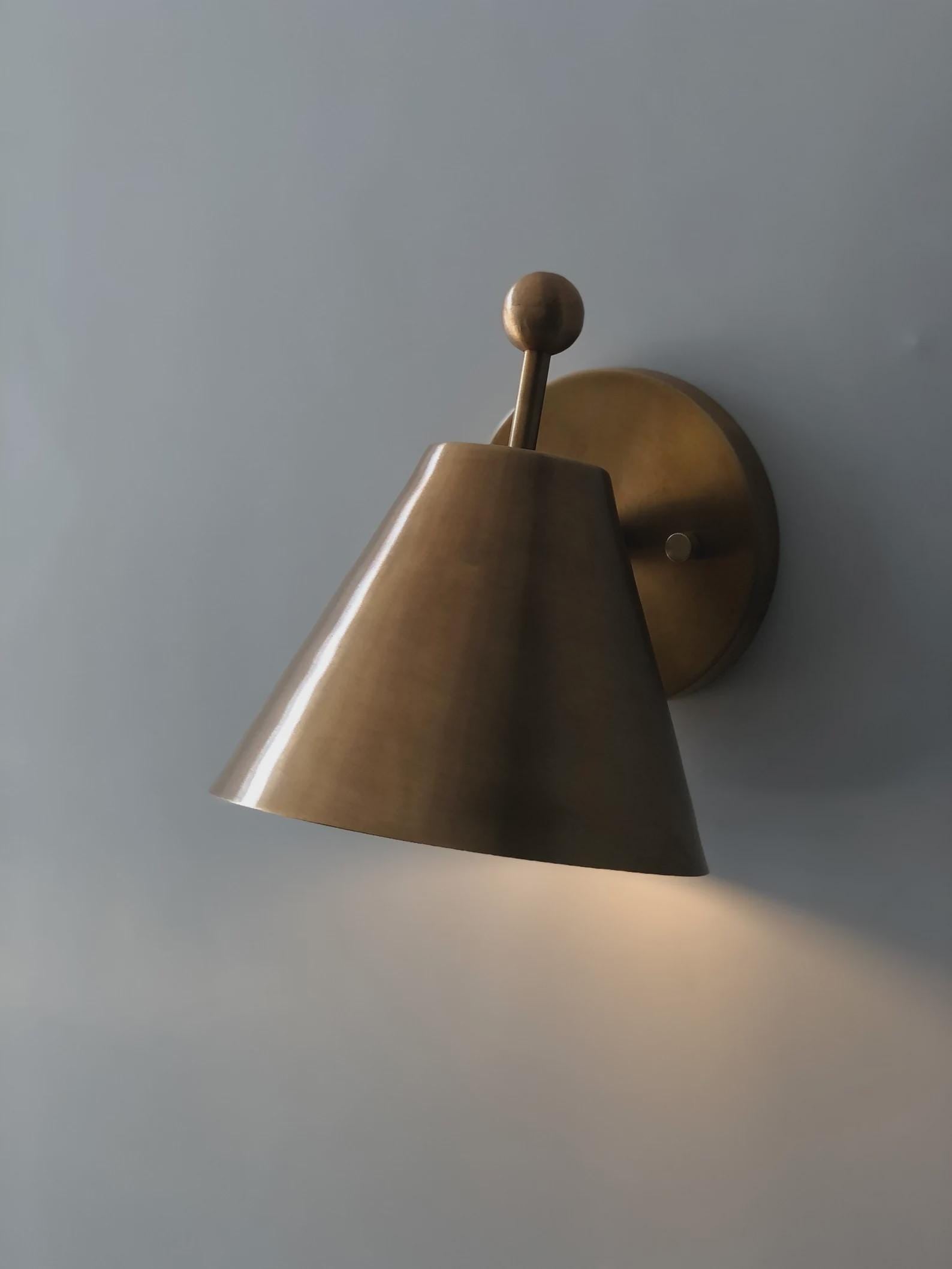 Handmade Brass Pivot Sconce: Mid-Century Style Wall Lamp __etsy:7538041085