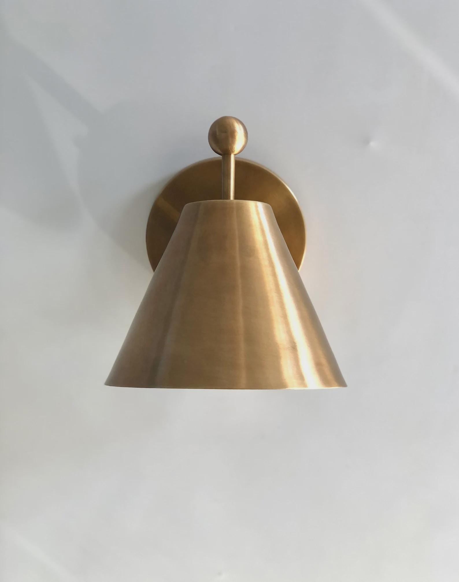 Handmade Brass Pivot Sconce: Mid-Century Style Wall Lamp __etsy:7538041557