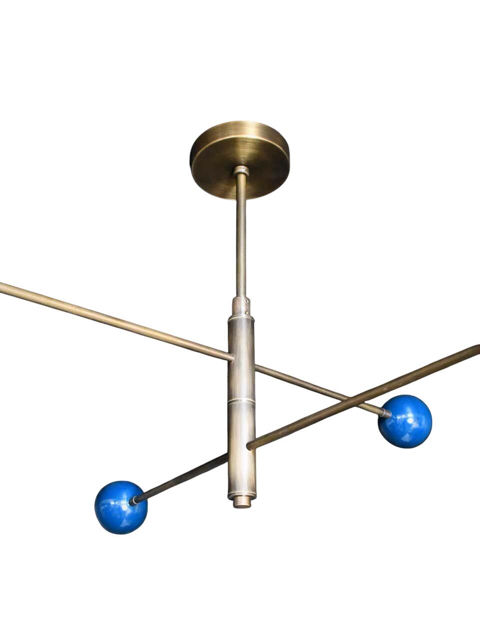 Handmade Brass Sputnik Chandelier: Mid-Century Modern Ceiling Light __etsy:7215013459