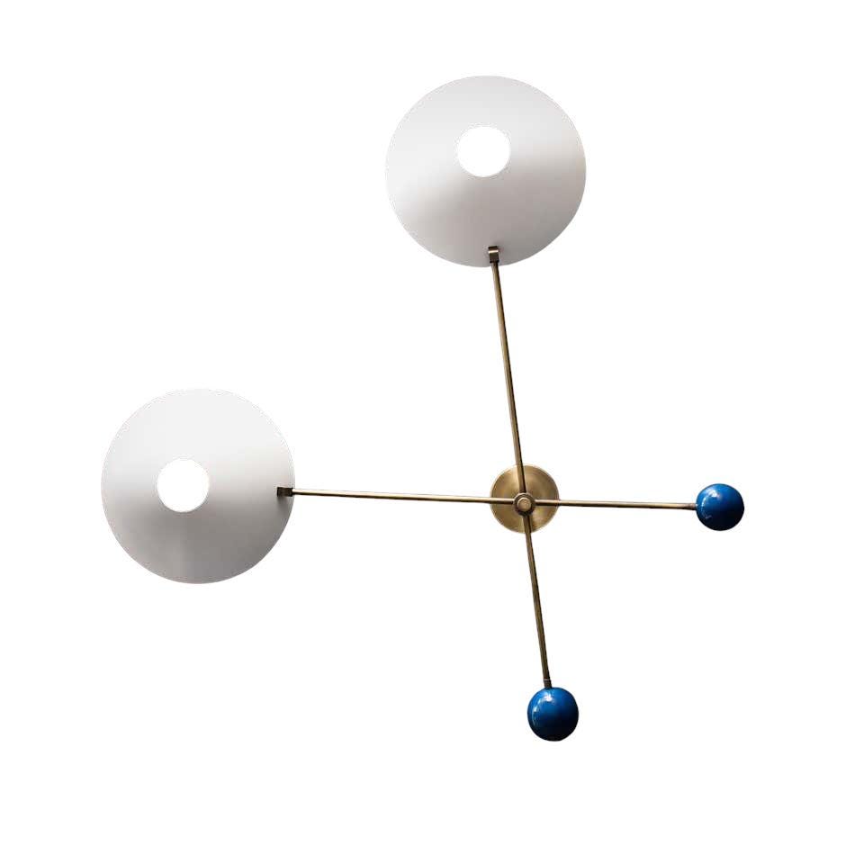 Handmade Brass Sputnik Chandelier: Mid-Century Modern Ceiling Light __etsy:7167025130
