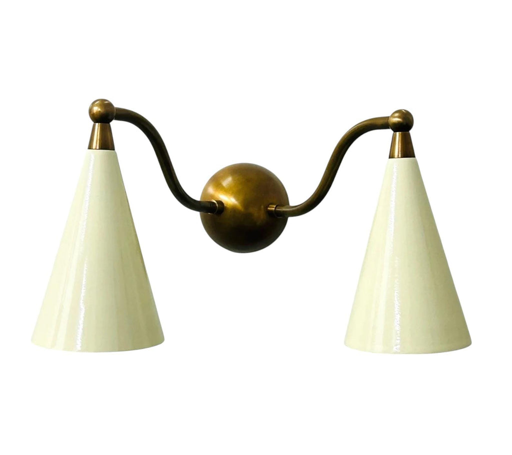 Handmade Brass Stilnovo Vanity Light - Mid Century Wall Sconce __etsy:7046637359