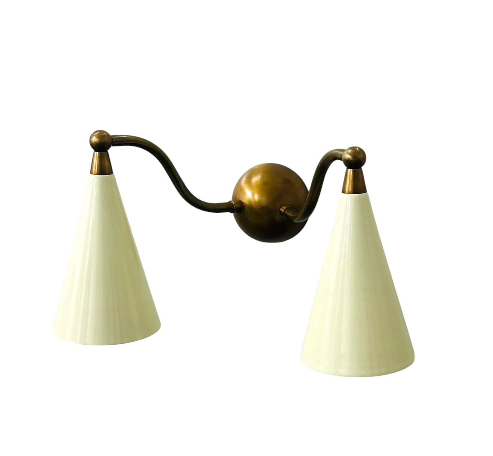 Handmade Brass Stilnovo Vanity Light - Mid Century Wall Sconce __etsy:6998661296