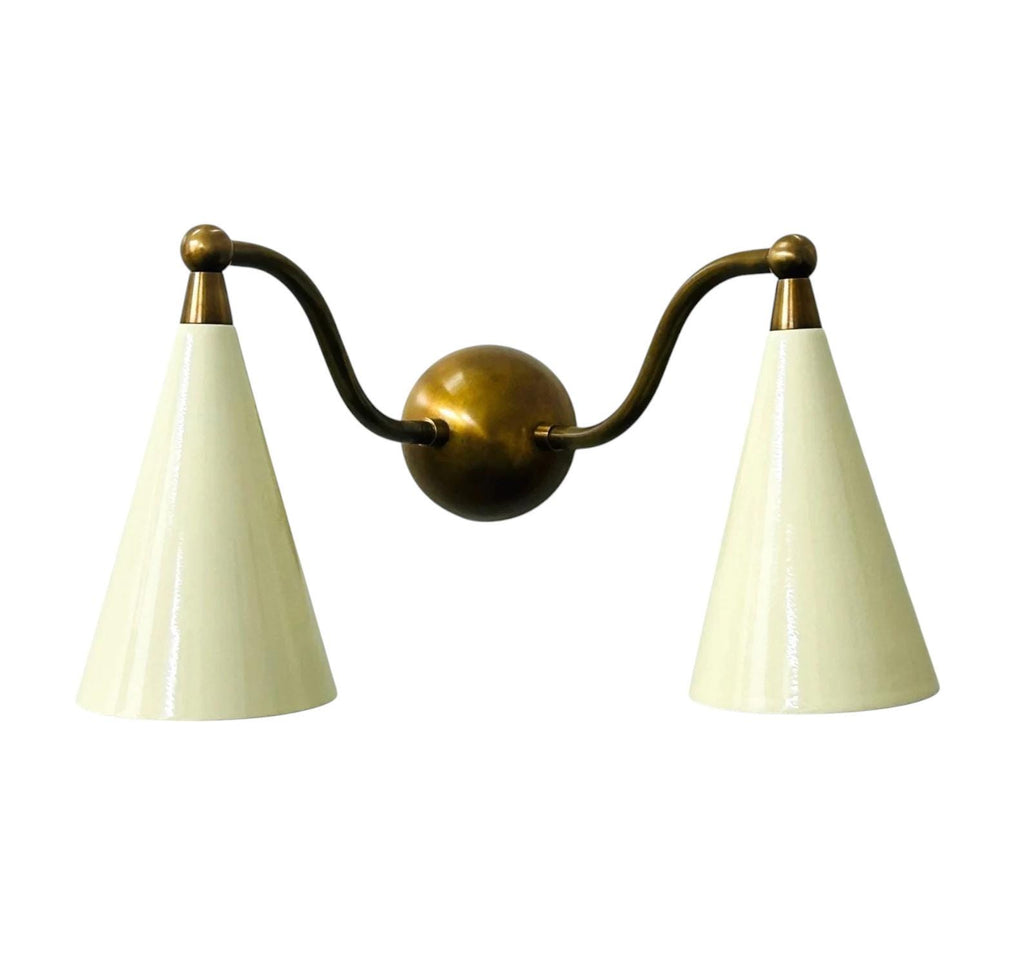 Handmade Brass Stilnovo Vanity Light - Mid Century Wall Sconce __etsy:7046638139