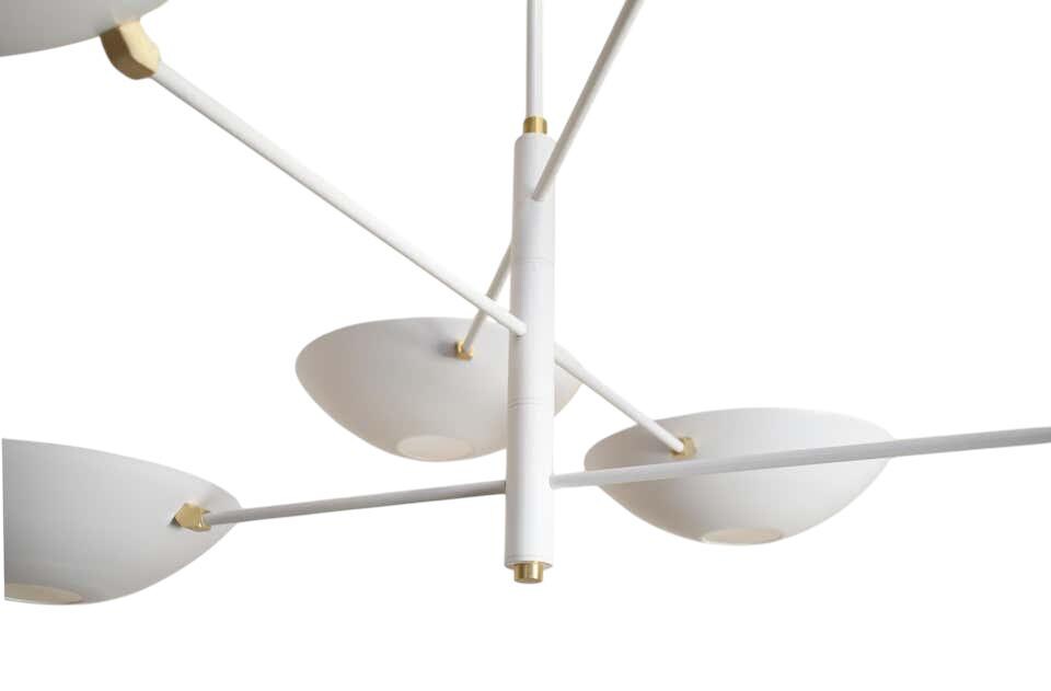 Large Brass Sputnik Chandelier: Mid Century Modern Ceiling Light __etsy:7218041877