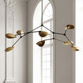 8 Light Curved Mid Century Stilnovo Brass Lighting Fixture __etsy:7601782959