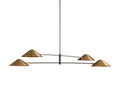 4  Light Inspired Ceiling Brass Sputnik  Pendant Handmade Vintage Fixture Chandelier __etsy:7147554052