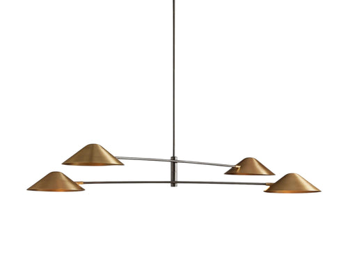 4  Light Inspired Ceiling Brass Sputnik  Pendant Handmade Vintage Fixture Chandelier __etsy:7147554052